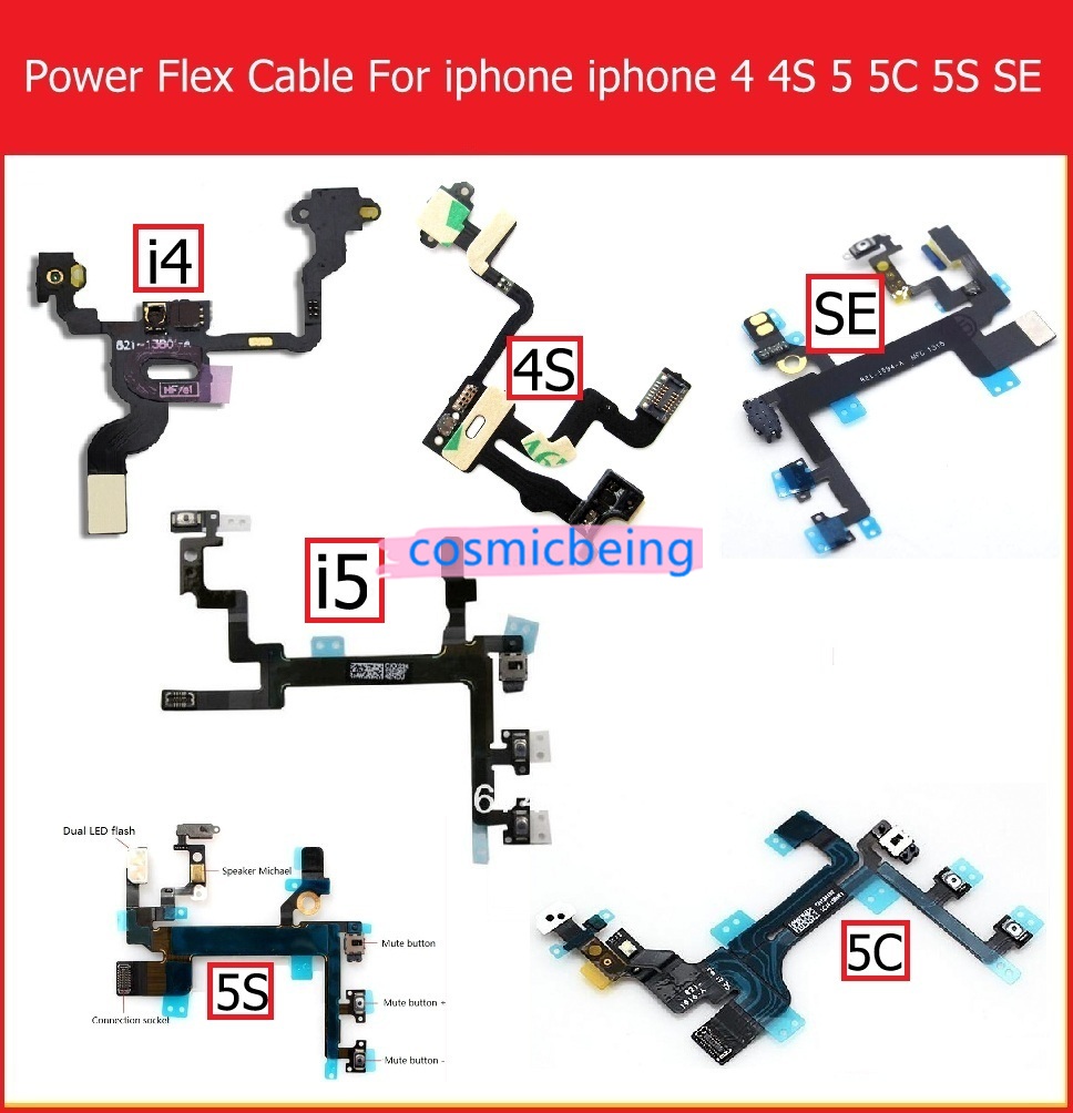 Mạch Nút Âm Lượng Và Tắt Cho Iphone 4 4s 5 5s 5c Se