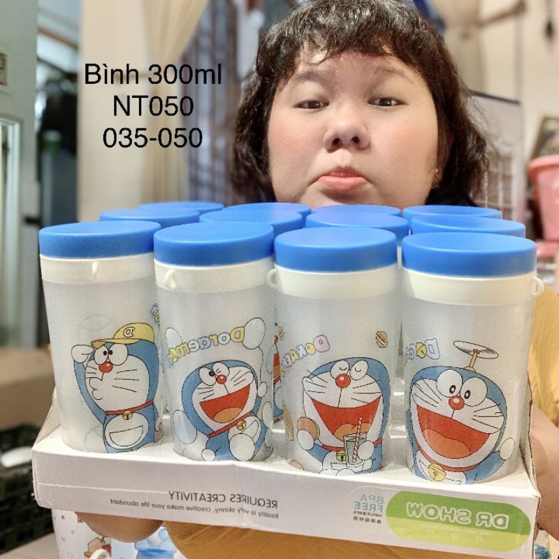 💙Bình nước nhưạ 300ml Doraemon Doremon💙