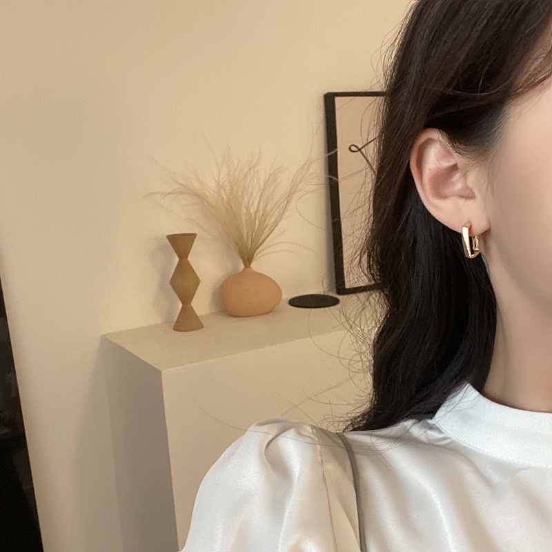 Khuyên tai thanh lịch, phong cách Hàn Quốc sáng đẹp bền màu HALLA