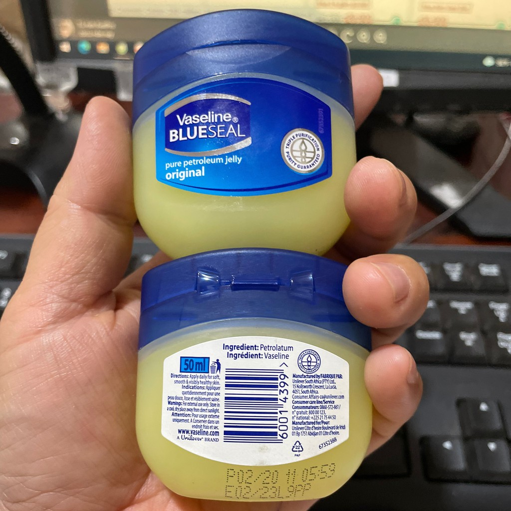 Hàng Nam Phi Sáp dưỡng ẩm VASELINE 100% Pure Petroleum jelly original 50ML