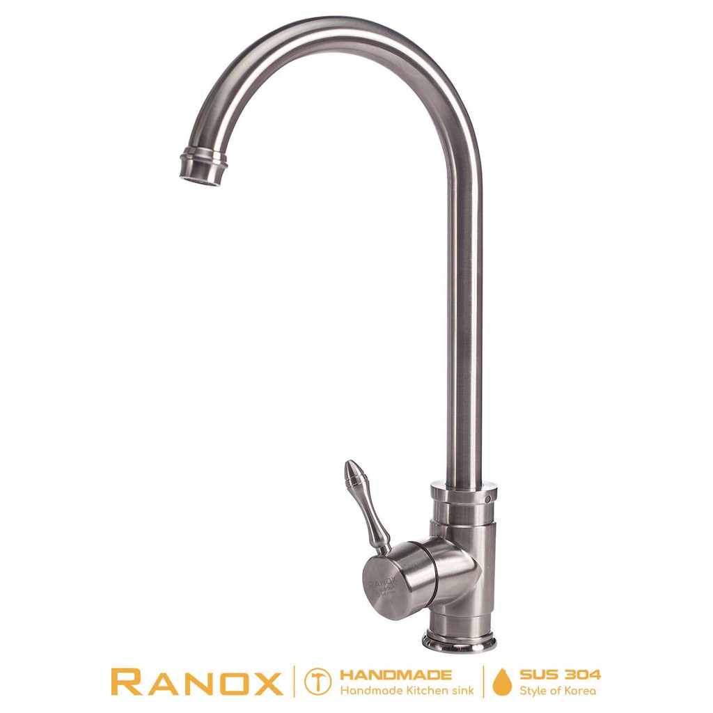Combo bộ chậu rửa chén âm mặt đá RANOX và vòi rửa nóng, lạnh RN44113