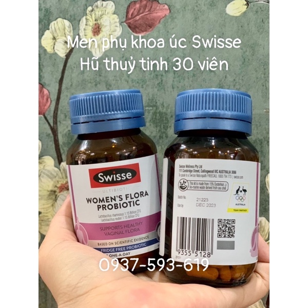 Viên uống men phụ khoa cân bằng giảm hôi vùng kín Swisse Ultibiotic Womens Flora Probiotic 30 viên - có mã check code