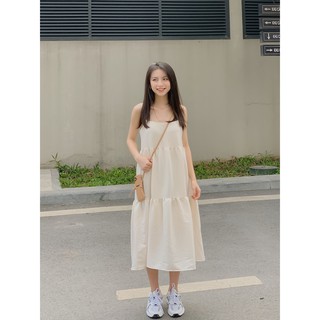 Váy 2 dây 3 tầng vải cotton xốp vb97 1994closet