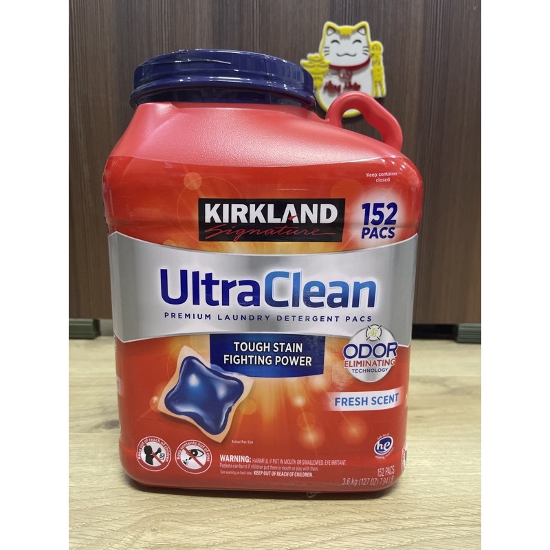 [Mã 156FMCGSALE hoàn 8% xu đơn 500K] viên giặt Ultra Clean kirkland Signature mỹ 152 viên