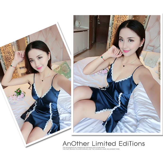 Đầm ngủ nữ Có Mút Ngực MS1083 Xanh