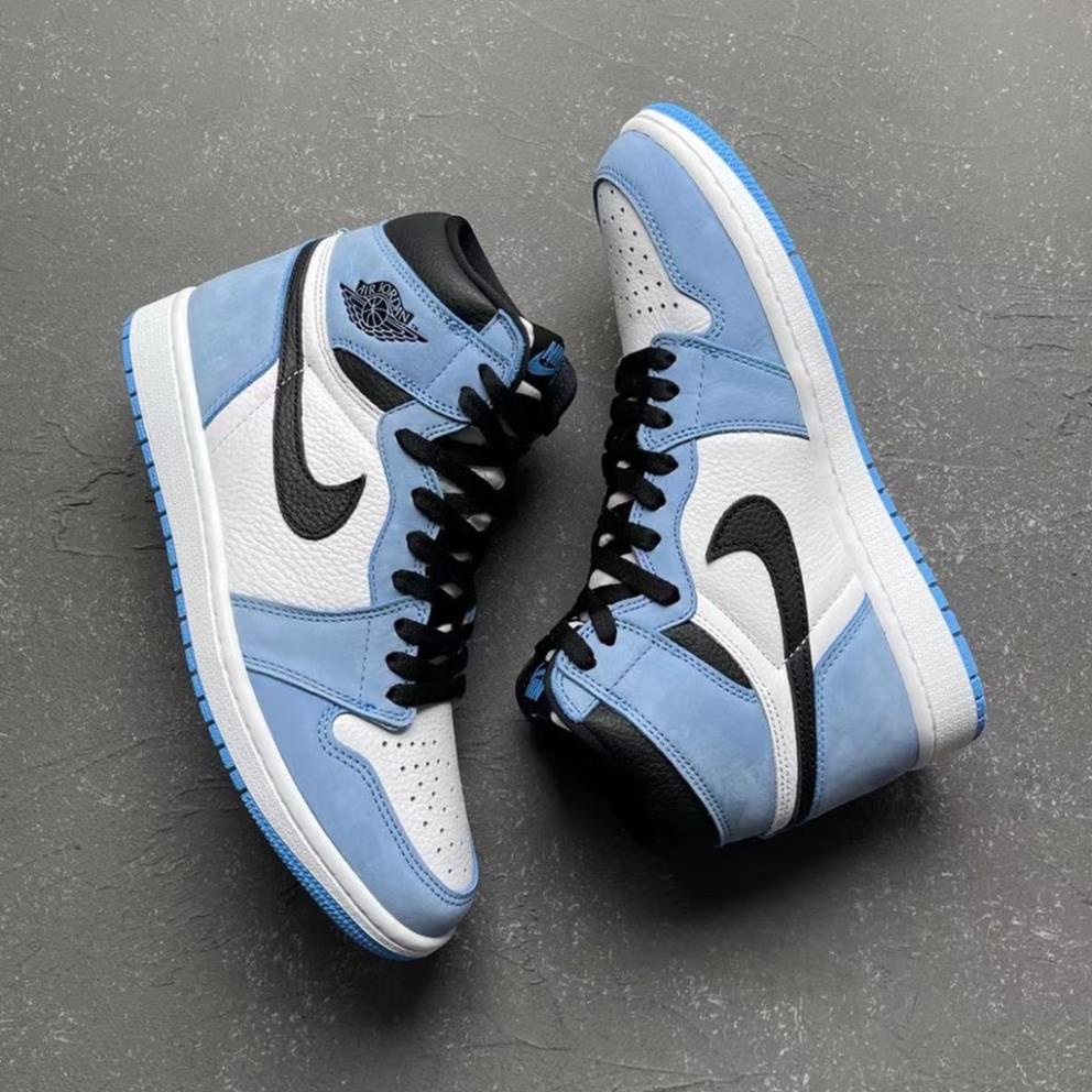 ✜Giày thể thao air Jordan Xanh Dương cổ cao nam nữ full box bill - Hàng mới về