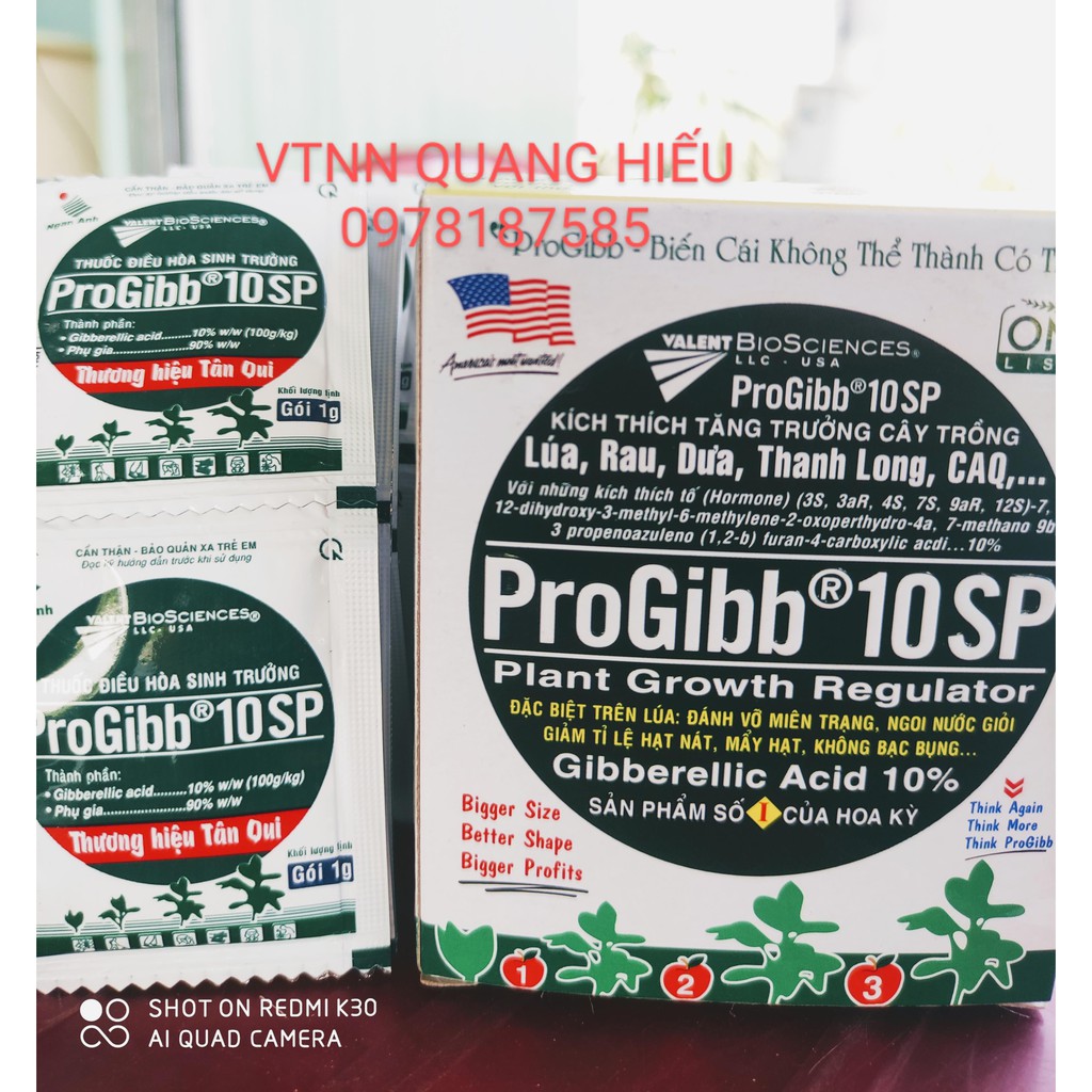 [1 gói] 1grTăng Trưởng Sinh Học ProGibb 10SP Tân Qui  - 1 gói ProGibb 10SP