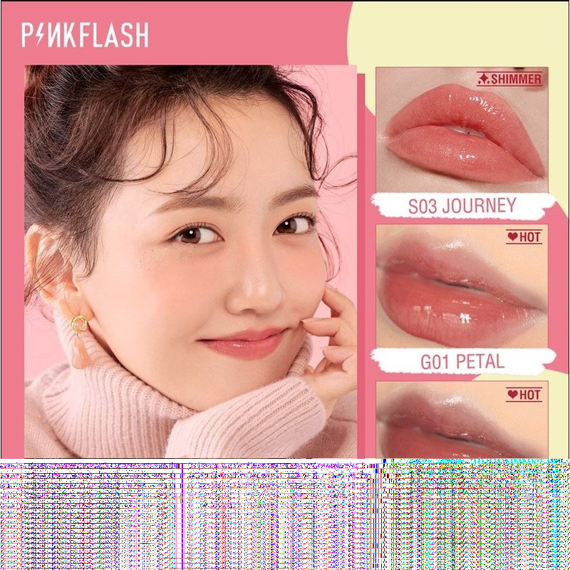Son bóng dưỡng môi PINKFLASH OhMyGloss 11 màu tùy chọn chăm sóc môi tạo đôi môi căng mọng
