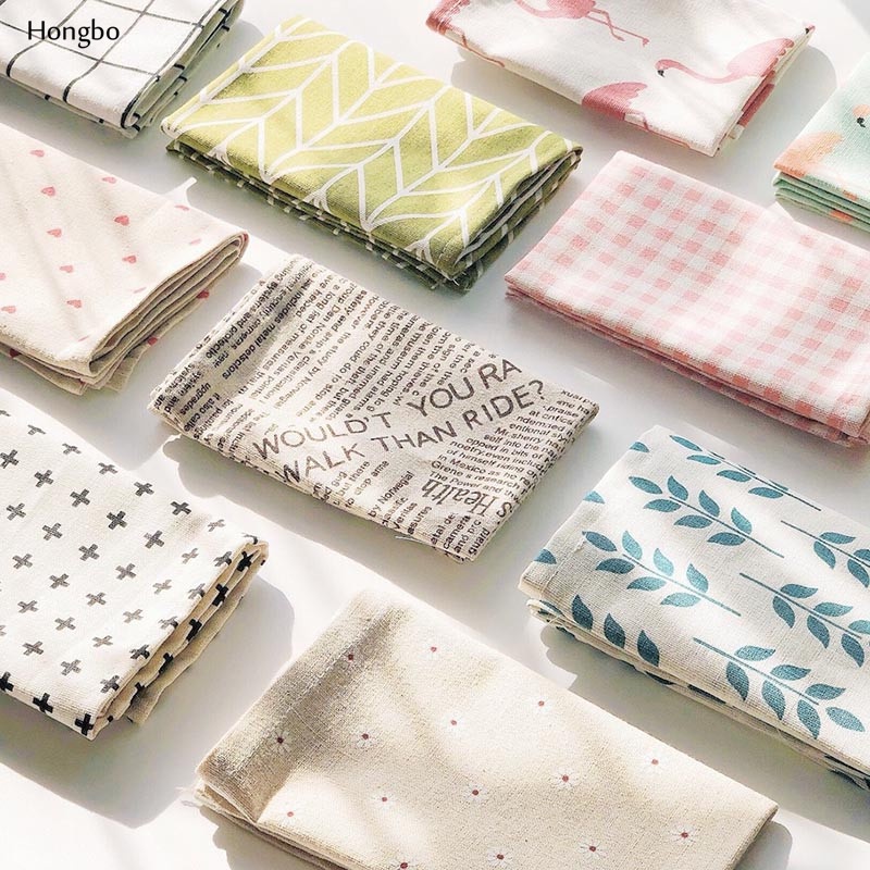 1 Tấm Lót Bàn Ăn Bằng Cotton Họa Tiết Kẻ Sọc Thời Trang Nhật Bản