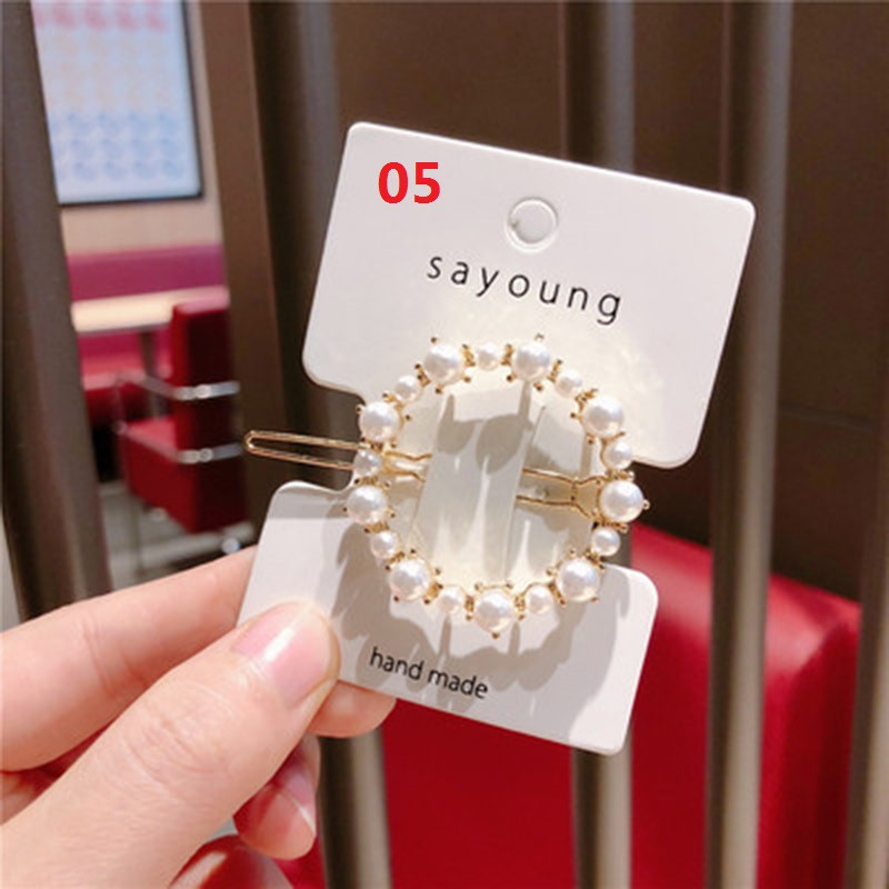 Kẹp tóc hợp kim đính ngọc trai giả thanh lịch và thời trang cho nữ với nhiều kiểu dáng tùy chọn