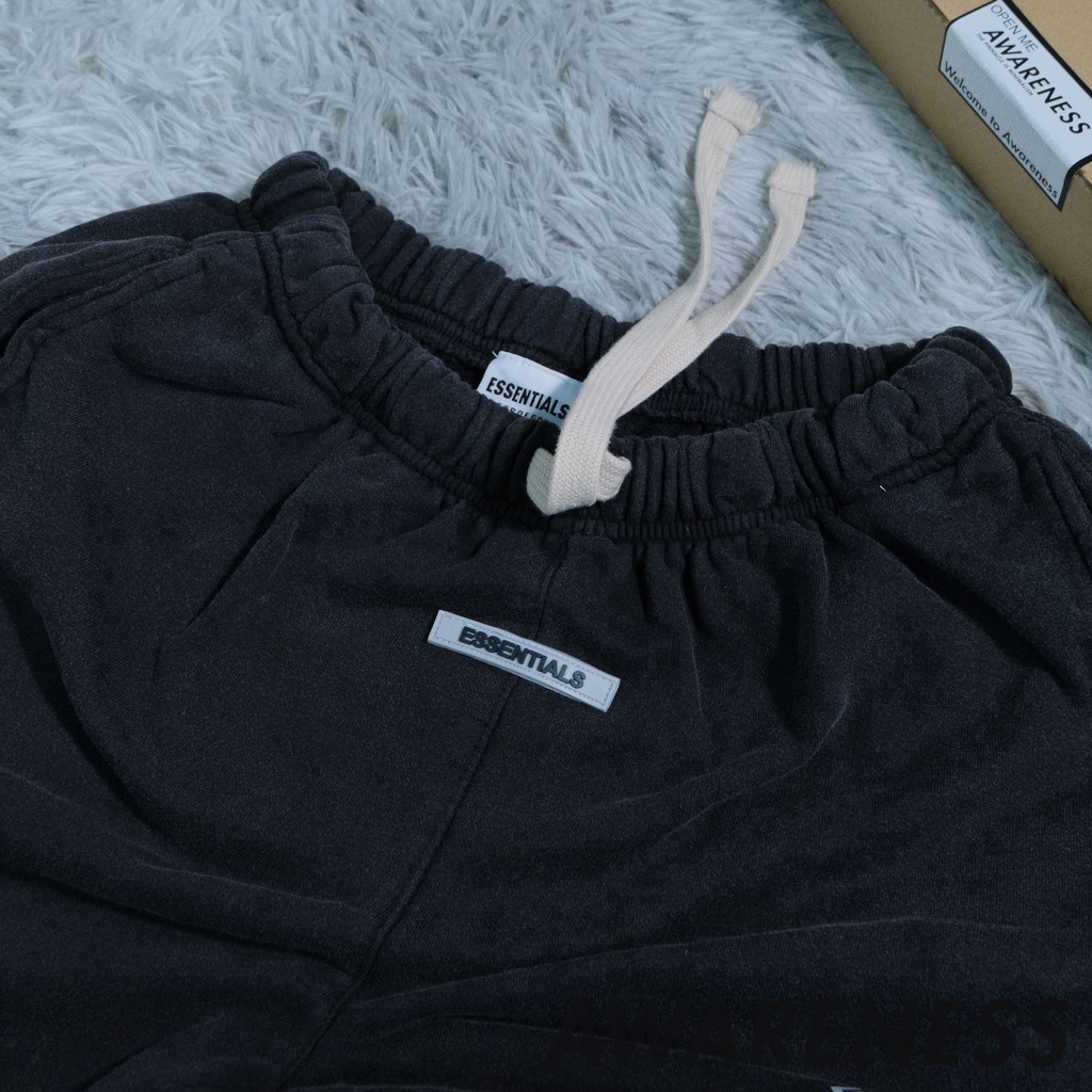 Quần short Wash Essentials Unisex Nam Nữ - Quần short ngắn Form rộng chất liệu nỉ cotton - awareness