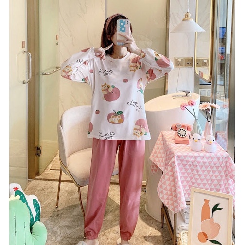 Bộ đồ bầu mặc nhà cho mẹ, Quần áo sau sinh và cho bé bú ti CỔ TRÒN CHẤT THUN SỮA HÀNG QUẢNG CHÂU LOẠI 1 Bigsize giá rẻ
