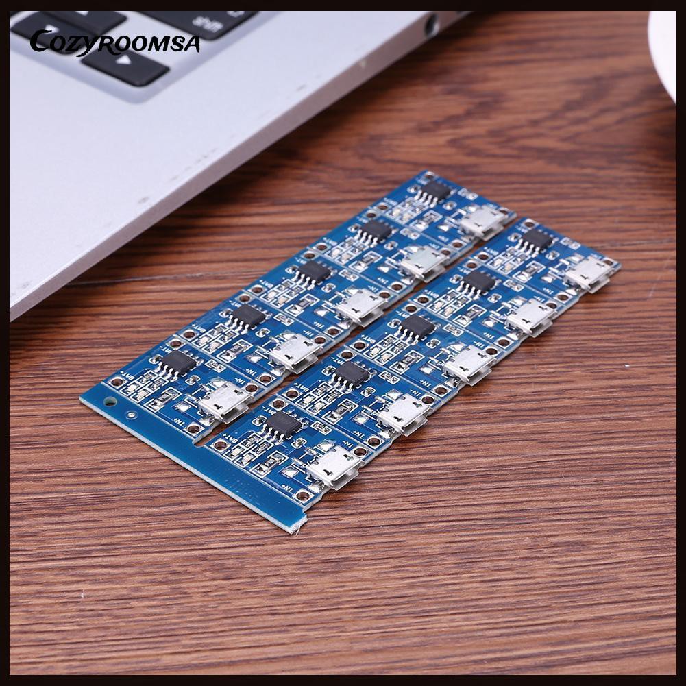 Set 10 Bảng Mạch Sạc Pin 5v Mini Usb 1a Tp4056 Tiện Dụng