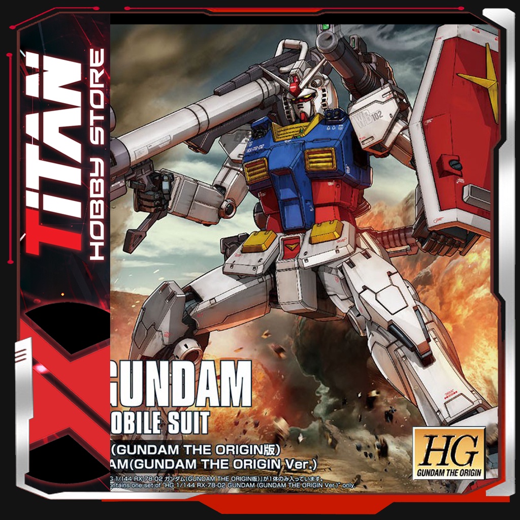 Mô hình Lắp Ráp Nhựa Gunpla HG 1/144 RTX-65 Guntank Early Type  Gundam Origin ver Bandai Japan