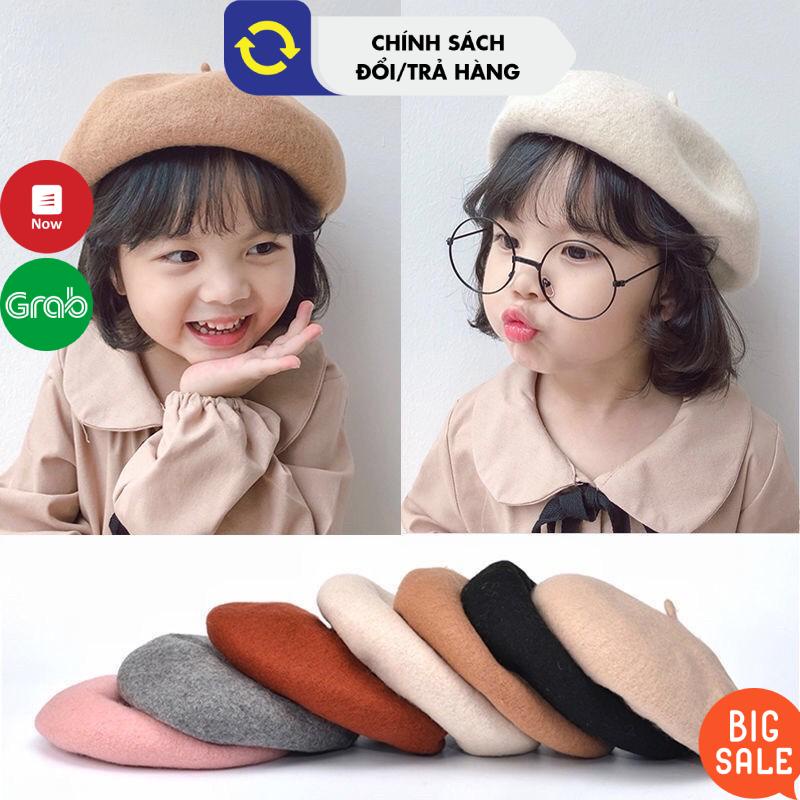 Mũ nồi cho bé trai bé gái và người lớn Mũ nồi cho trẻ em siêu hot Nón beret Hàn Quốc chất dạ đủ size từ 5 tháng tuổi