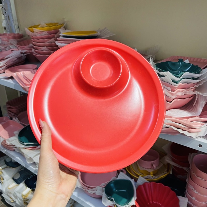 Đĩa sứ kèm chấm sứ decor trang trí đồ ăn siêu đẹp