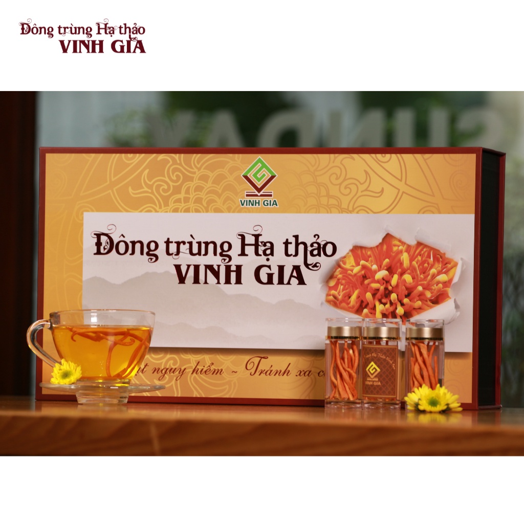 Đông Trùng Hạ Thảo Vinh Gia Quả Thể Khô Giúp Bổ Phế, Thận Khí Dành Cho Mọi Lứa Tuổi – Hộp 30 Lọ