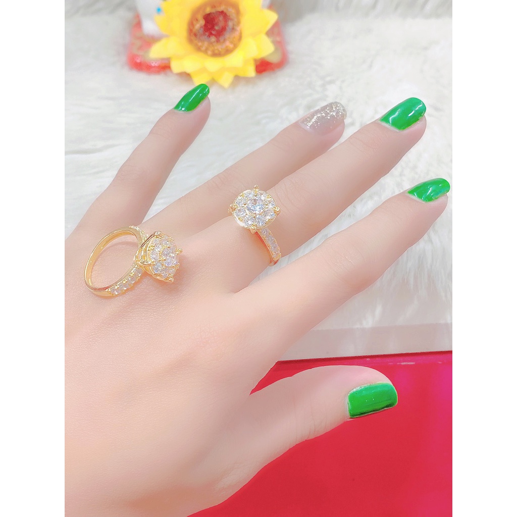 UHA - Nhẫn nữ mạ vàng 18k đính đá CZ N696 ( giá tốt nhất )