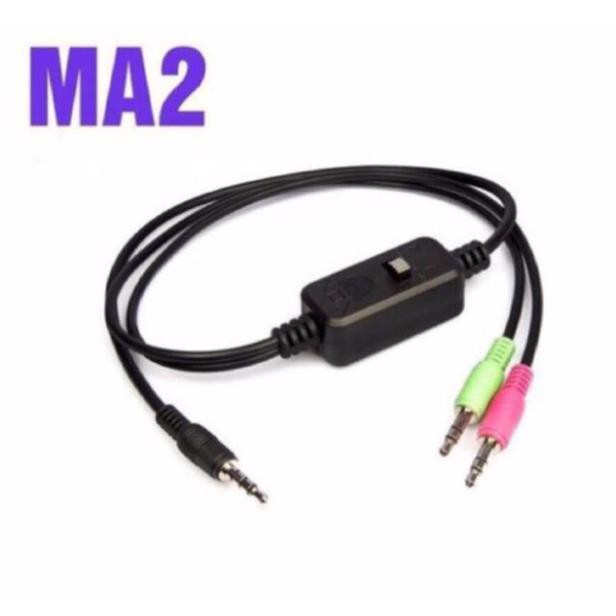 Cáp livestream 3 đầu XOX Ma1/mA2 kết nối Điện Thoại Cho Android/IP Với Soundcard  live stream bigo facebook