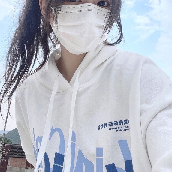 Áo hoodie ZHELIHANGFEI tay dài dáng rộng in họa tiết chữ thời trang cho nữ