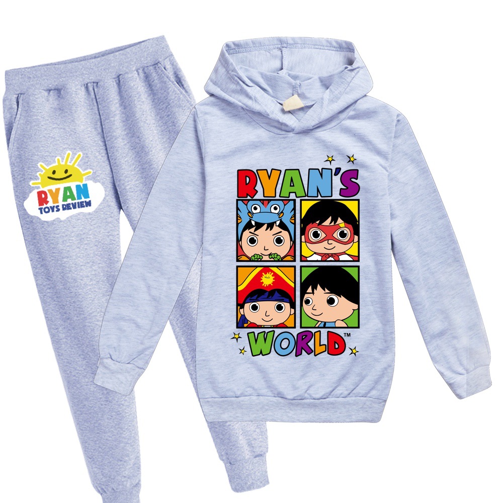 Bộ 2 Món Áo Hoodie Tay Dài In Hình Ryan Toys Review Thời Trang 2020 Cho Bé Trai