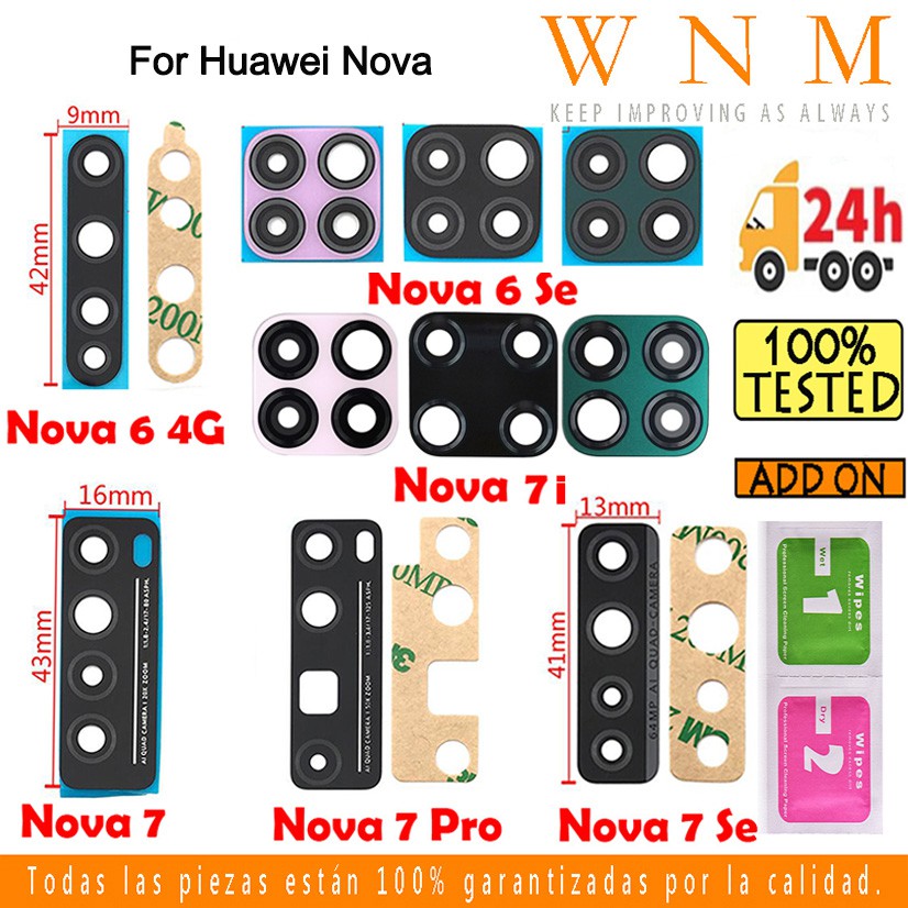 Ốp Điện Thoại Kính Cường Lực Bảo Vệ Camera Sau Cho Huawei Nova 6 6se 7 7se 7pro 7i Nova 6 4g 5g 7 I Se Pro