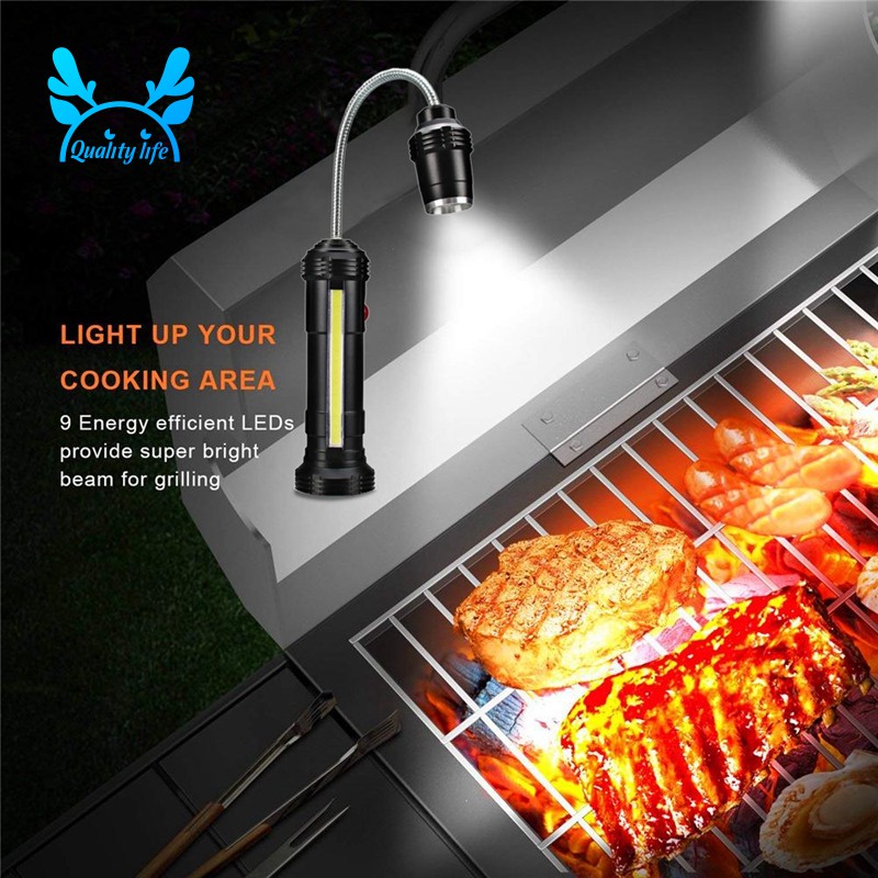 2 Đèn Led Nướng Thịt Bbq Xoay 360 Độ Có Thể Điều Chỉnh