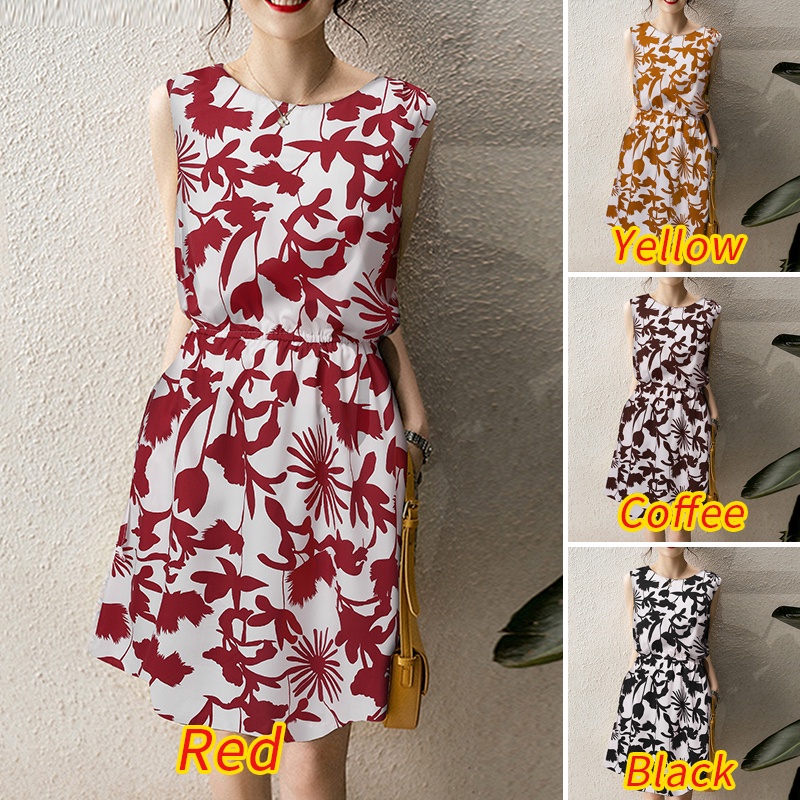 Đầm dài Zanzea không tay in họa tiết vintage thời trang cho nữ