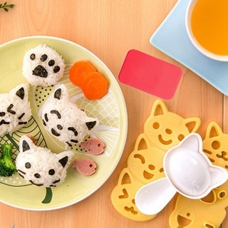 Bộ dụng cụ ép cơm hình mèo - cao cấp