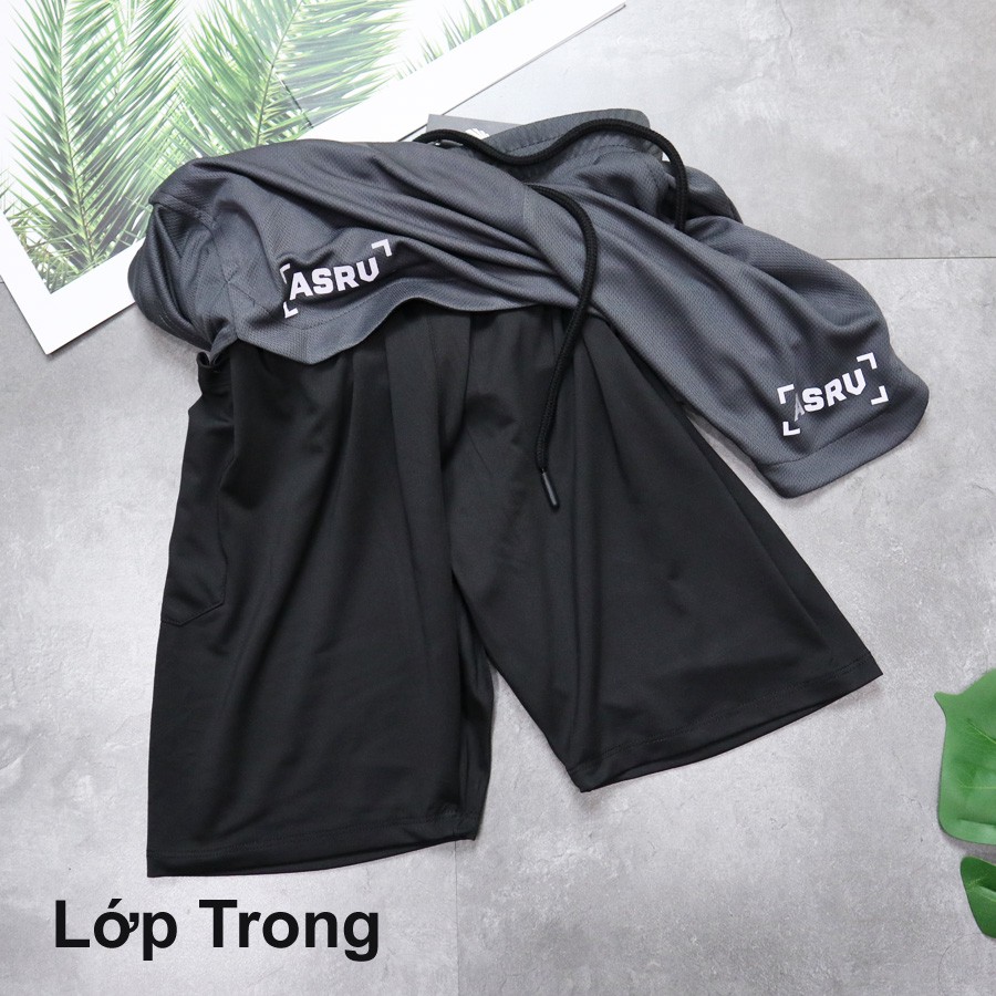 QUẦN THỂ THAO NAM - QUẦN SHORT 2 LỚP - FROM CHUẨN