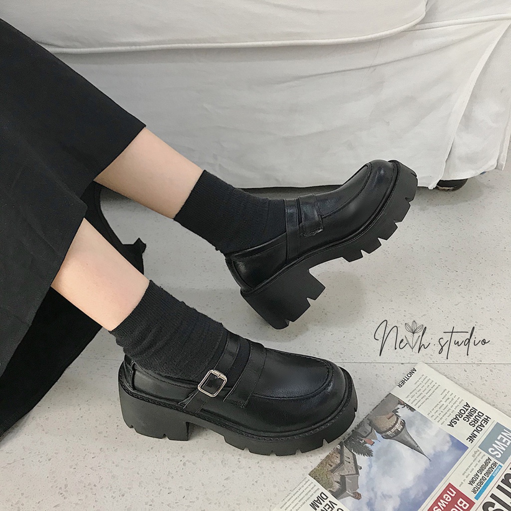 [SẴN] Giày Mary jane nữ sinh đế cao retro phong cách Hàn Quốc ulzzang neih.studio [110]