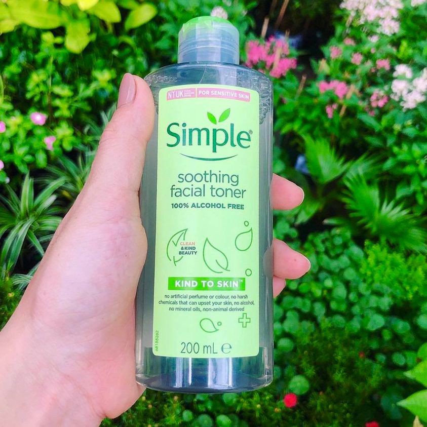 Nước hoa hồng Simple Toner làm dịu, cân bằng độ ẩm cho da - lành tính không chứa cồn 200ml - Balan Shop