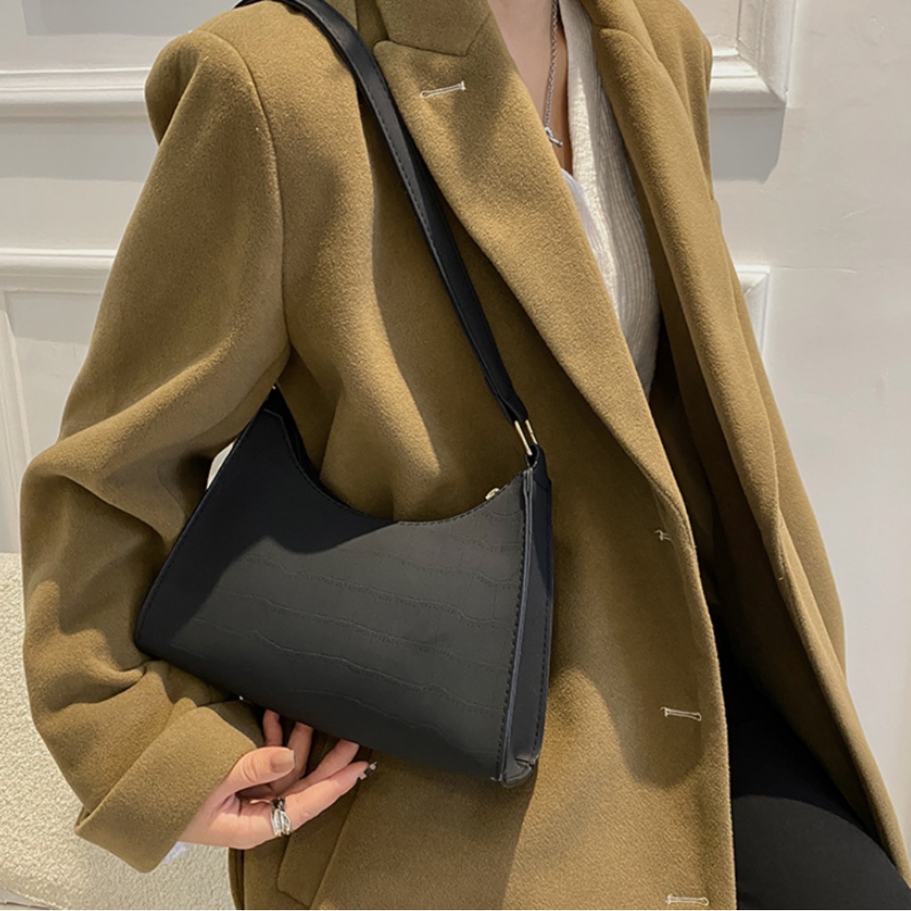 Túi kẹp nách nữ đẹp , Túi xách nữ đeo vai da pu cao cấp phong cách thời trang BROWN OUTFITS