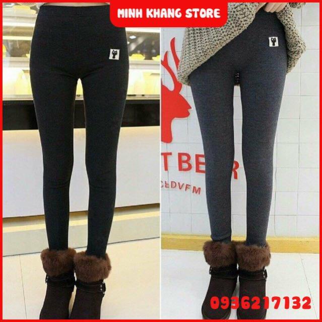 Quần Legging Mèo Lót Lông loại vài lông cao cấp không xù