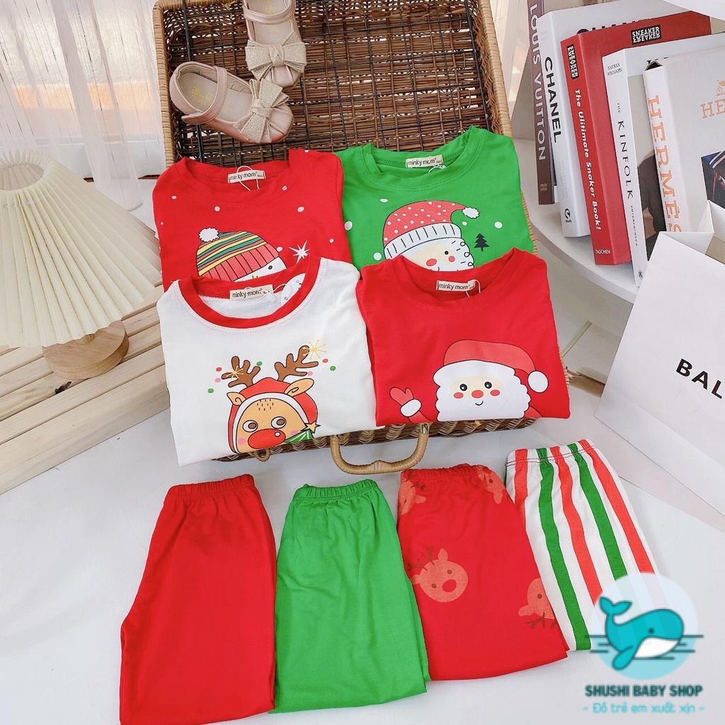[Có sẵn] [FreeShip] [Ảnh thật] Bộ Dài Noel Thun Lạnh Mát Minky Mom Xinh Xĩu