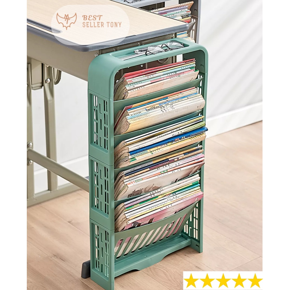 Kệ sách đề bàn, Kệ tạp chí gắn bên hông bàn học tập cao cấp