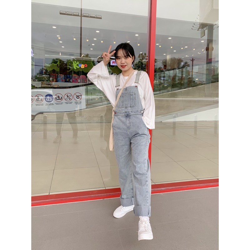 Yếm jean cúc gài ống suông 02