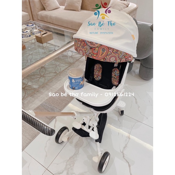 Xe đẩy 2 chiều gấp gọn K9 bản Trung cao cấp kèm bàn ăn