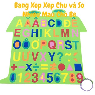 Bảng chữ xốp xếp chữ và số tập đánh vần cho bé (nhiều mẫu)