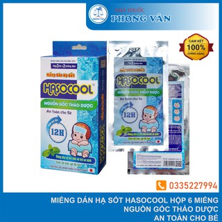 Miếng dán hạ sốt Hasocool thảo dược