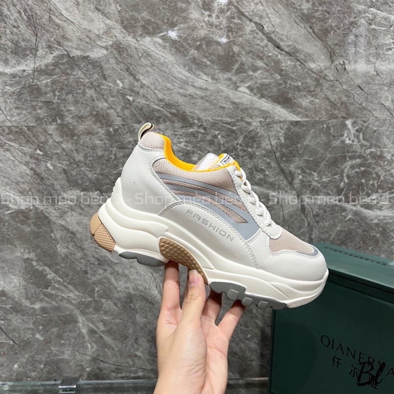 Giày thể thao sneaker lót vàng đế cao fullbox hàng quảng châu cao cấp