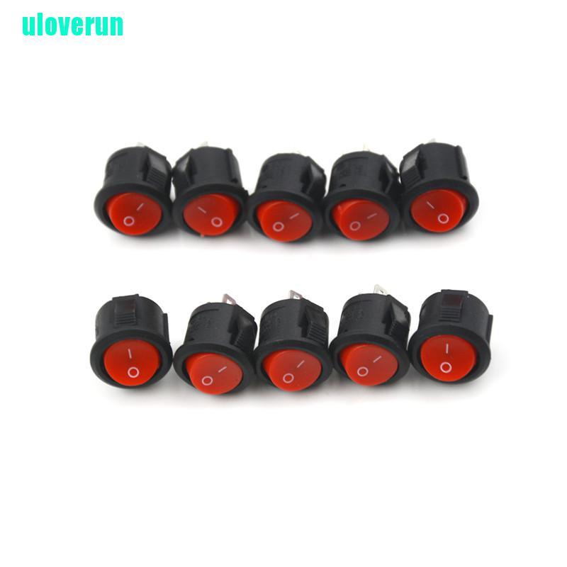 Set 10 Công Tắc Bật / Tắt Mini 2 Chấu Đường Kính 16mm Chuyên Dụng Cho Tàu Thuyền