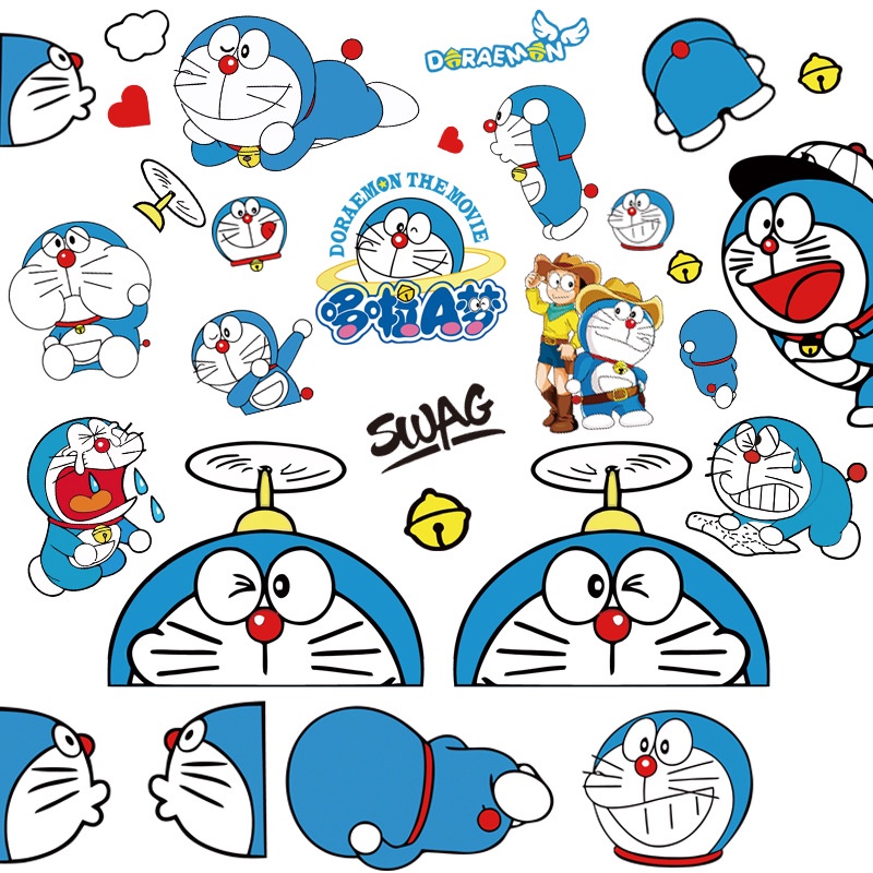 Sticker Dán Trang Trí Xe Hơi Hình Doraemon Đáng Yêu Tự Dính365