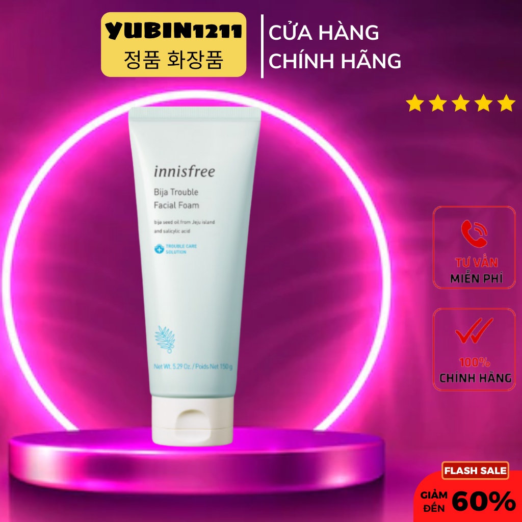 Sữa rửa mặt hỗ trợ giảm mụn Bija Innis 150ml