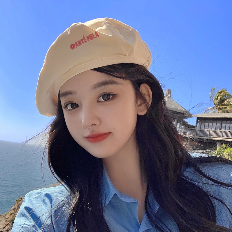 Mũ Beret Hai Mặt Phiên Bản Lớn Hình Đám Mây Phong Cách Hàn Quốc Thời Trang Xuân Hè Tươi Mới Cho Nữ
