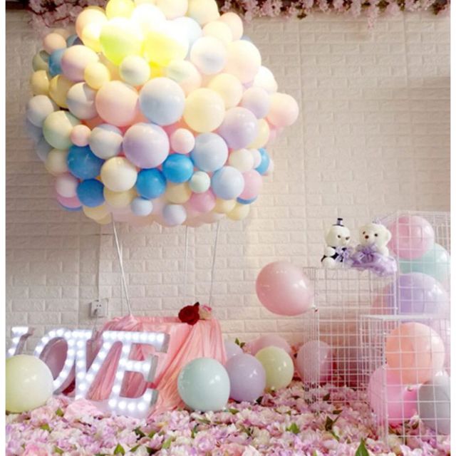 [50 / 100 Cái] Bóng Bay Cao Su Màu Macaron 10inch 2.2g Bán Sỉ Trang Trí Tiệc Sinh Nhật Đám Cưới