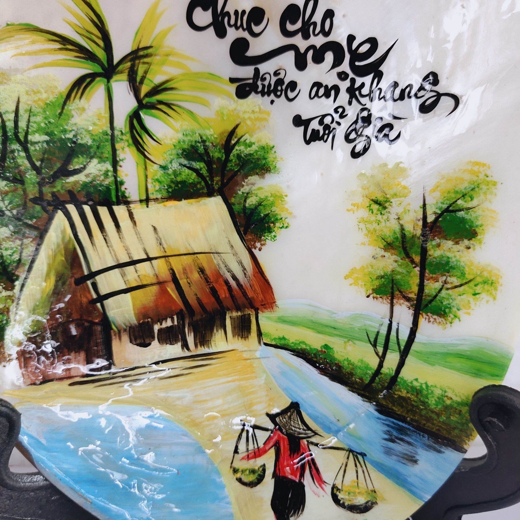 Thư pháp trên vỏ ngọc trai tự nhiên,, viết thư pháp theo yêu cầu quý khách hàng