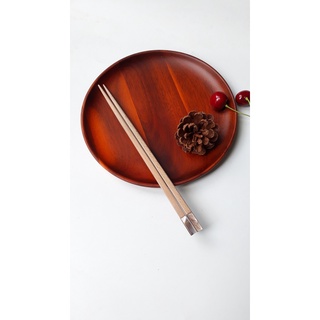 Đũa gỗ beech vuông khảm trai hồng (bộ 5 đôi)