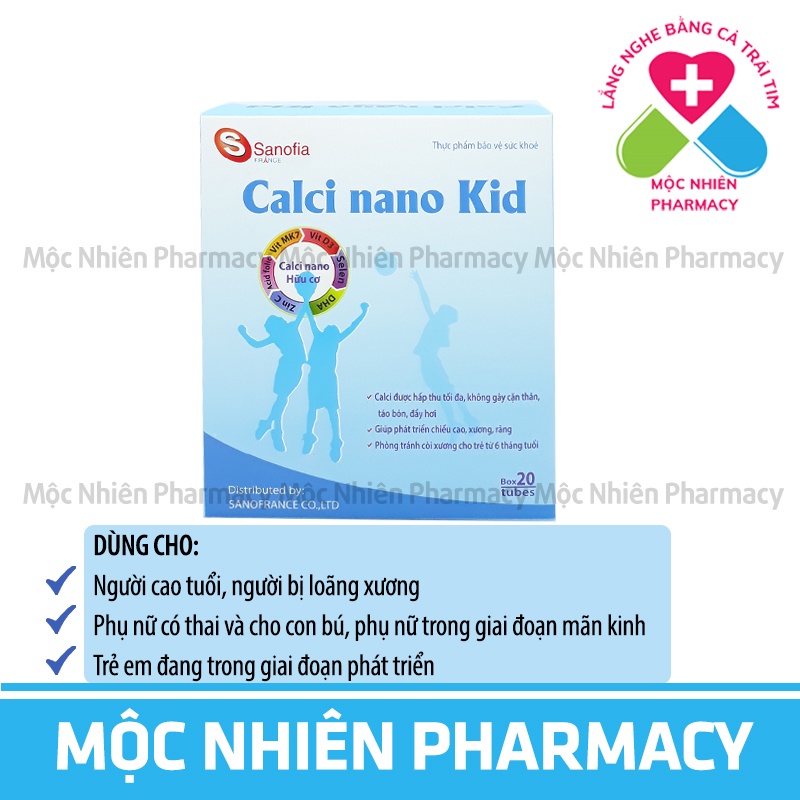 Calci nano kid - calci hữu cơ, tăng cường hấp thu, không lo bị nóng