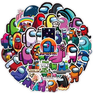 Bộ Sticker Among Us chống thấm nước trang trí mũ bảo hiểm, đàn, guitar, ukulele, điện thoại laptop